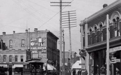 Cordova Street looking west at Cambie Street, ca. 1900. Online Archive of California, UCR/California Museum of Photography #1996.0009.X4834.