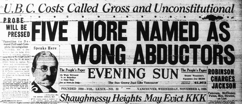 Evening Sun headline, 4 November 1925.