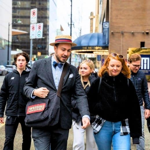 The Monumental Scandals Tour Walking down Howe Street