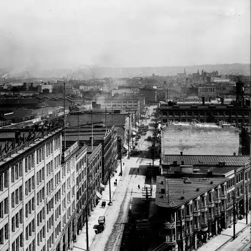 A part of the wholesale section [showing Water Street from the foot of Richards]