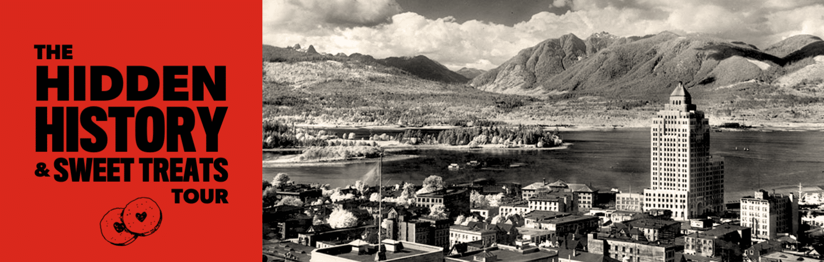 A landscape banner with a red square on the left with black block lettering 