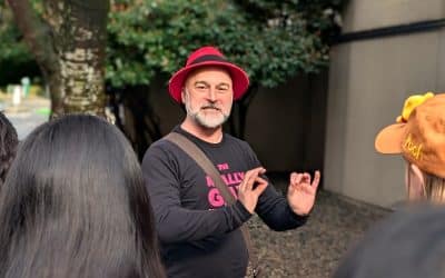 Storyteller Glenn Tkach in full flow on the Really Gay History Tour