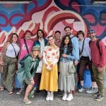 Image of a group on a Really Gay History Tour PRIDE team social