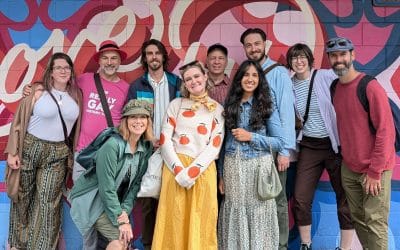 Image of a group on a Really Gay History Tour PRIDE team social